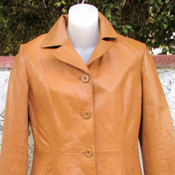Cien tan leather blazer L - Picture 3 of 7